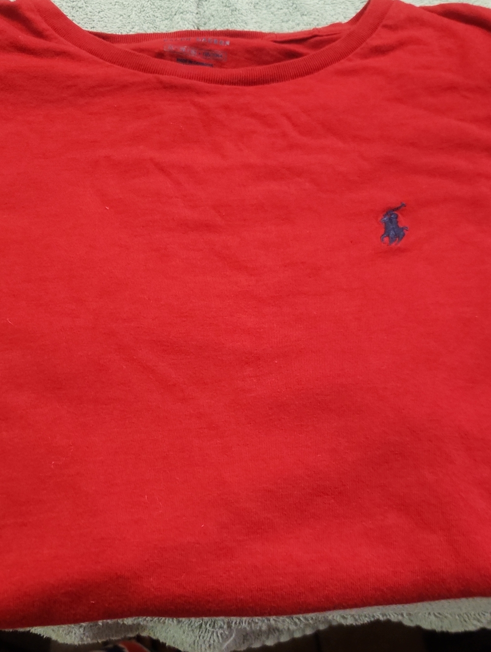 Polo by Ralph Lauren Red Short Sleeve Tee with Navy Pony Logo